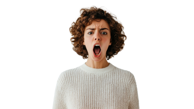 Expressive outburst emotionally charged portrait studio setting high-contrast lighting dynamic composition