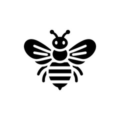 Honey bee logo icon with transparent background