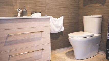 Bathroom interior sing vanity toilet wash room shower