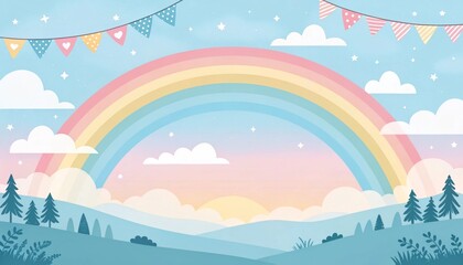 landscape with rainbow