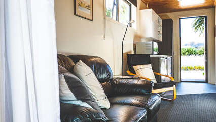 Lounge room interior chair cozy soft black colour