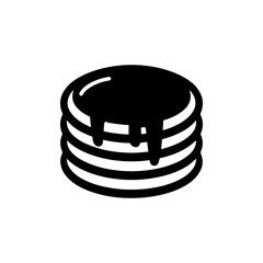 Pancake with syrup icon with transparent background