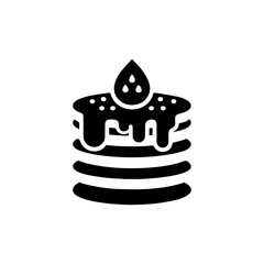 Pancake with syrup icon with transparent background