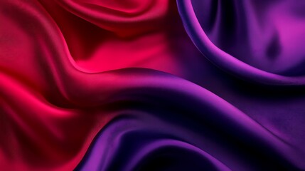 Obraz premium Crimson Violet Silk Waves Abstract Luxury Texture.