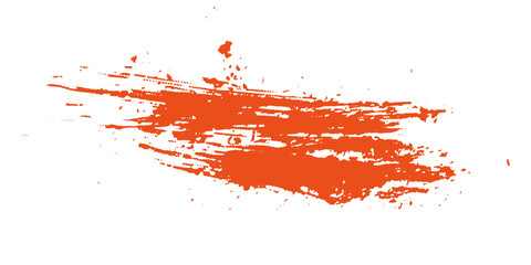 Autumn brush paint acrylic texture in pastel orange gradient over white square frame. Creative watercolor design for headline, sale banner, logo. Art abstract