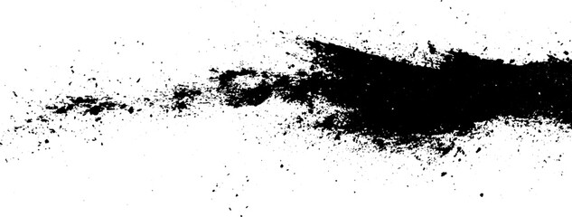 Dynamic Black Ink Splatter Brush Stroke Texture Background
