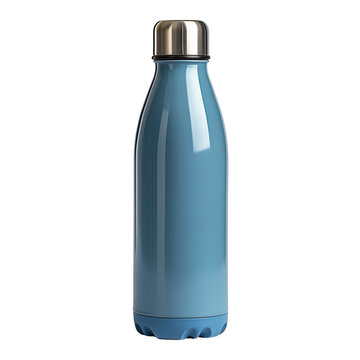Blue reusable canteen drink container for hydration needs  isolated on transparent background png