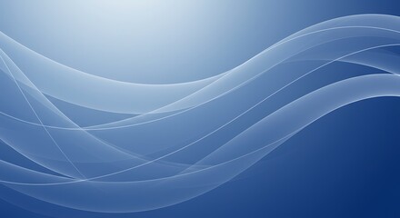 Fototapeta premium Serene Blue Flow AI Generated