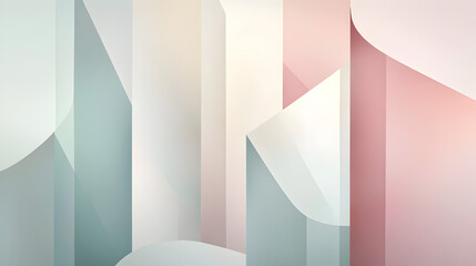 of rectangular shapes arranged in an abstract pattern with soft gray tones and accents of gold, exuding elegance and simplicity 