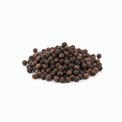 Black pepper isolated on a white background front view