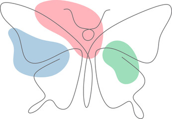 Butterfly Continuous Line Drawing