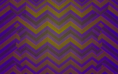 Abstract image showcasing a dynamic zig-zag pattern with shades of purple, yellow and brown creating a visually textured and geometric background.