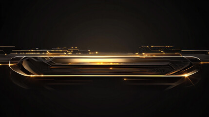 Futuristic design with glowing lines and patterns on a dark background showcasing technology concepts