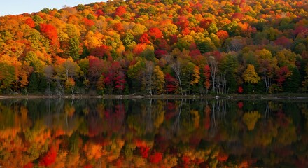 Autumn's Mirror AI Generated