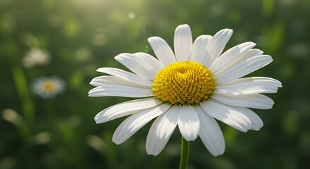 Obraz premium Luminous White Daisy with Golden Center in Soft Sunlight