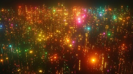 Fototapeta premium Neon Cityscape Abstract