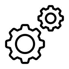 Obraz premium Settings Outline Icon