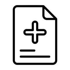 Obraz premium Add Document Outline Icon