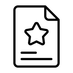Favorite Document Outline Icon