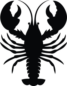 black lobster silhouette clip art preview