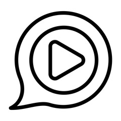 Video Chat Outline Icon