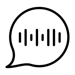 Voice Message Outline Icon