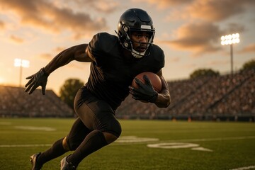 Dynamic football player action