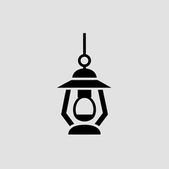 Illustration of a hanging lantern with a light source inside