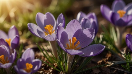 spring crocus flowers