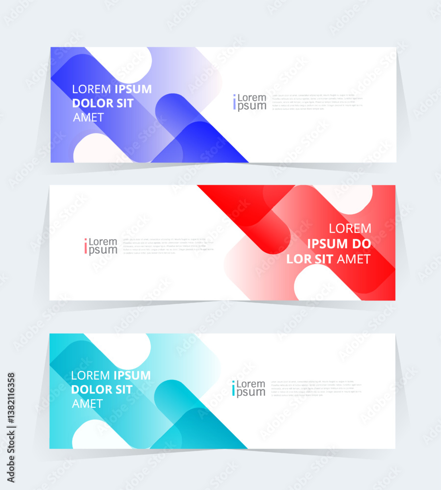 Wall mural geometric banner design with vector presentation template.
