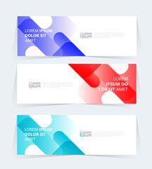 Geometric banner design with Vector presentation template.