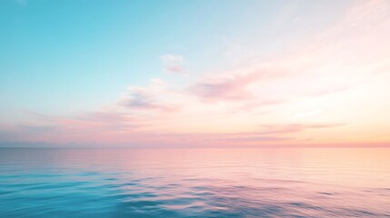 Fototapeta premium Serene Seascape Pastel Sky Sunset Ocean View