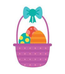 Flat easter element collection