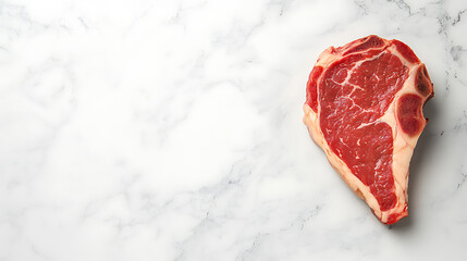 Cooking juicy ribeye steak kitchen counter food photography bright lighting top-down view culinary art