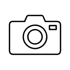 Camera icon vector image for photography and video equipment and digital slr camera illustration design