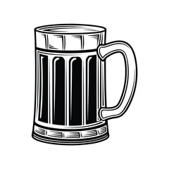 Beer Glass vector illustration, isolated on a white background.