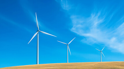 Harnessing wind energy turbines in rural landscape nature photography clear skies aesthetic viewpoint