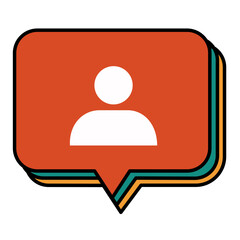 Retro Color Instagram UI Frame with Social Media Widget, Quiz, and Ask Box