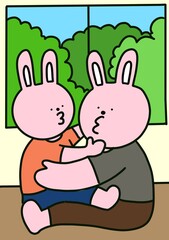 토끼 가족  © 한나 이