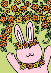 꽃들과 토끼  © 한나 이
