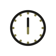 06.00 Clock Icon - Red Line Color