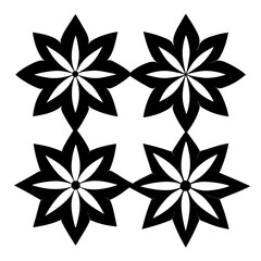 Fototapeta premium black and white floral ornament