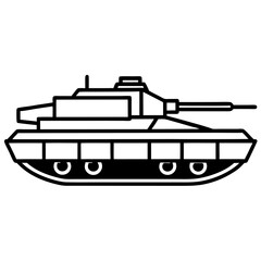vector illustration of a tank