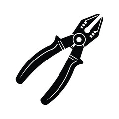 Isolated steel pliers, a black and red hand tool for construction repair