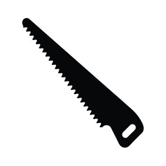 black Handsaw clipper isolated