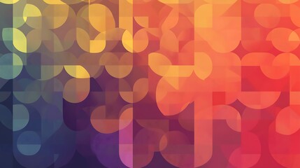 Abstract Geometric Pattern With Warm Hues