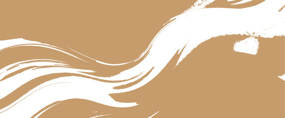 Vector style brown and white realistic liquid marble brush grunge