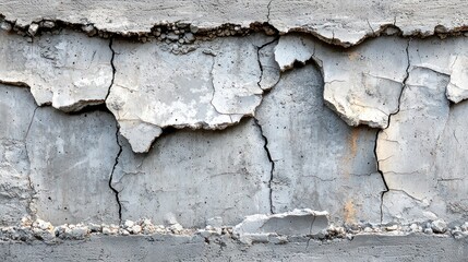 Fototapeta premium Cracked Concrete Wall Section