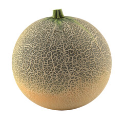 Cantaloupe or melon isolated on transparent or white background