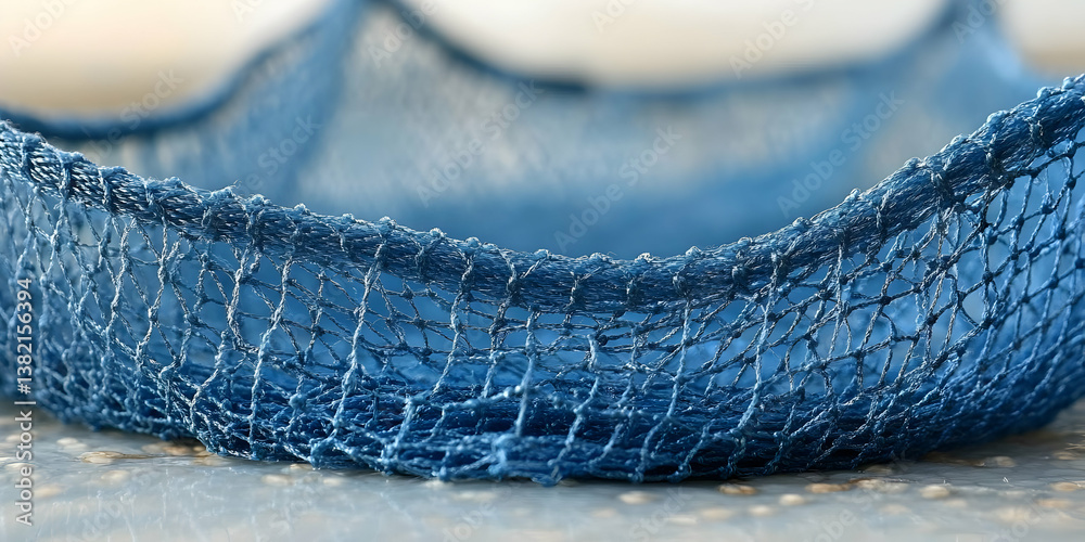 Wall mural blue netting abstract background image